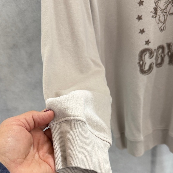 Howdy Cowboy Graphic Sweater - Tan - Picture 2 of 6